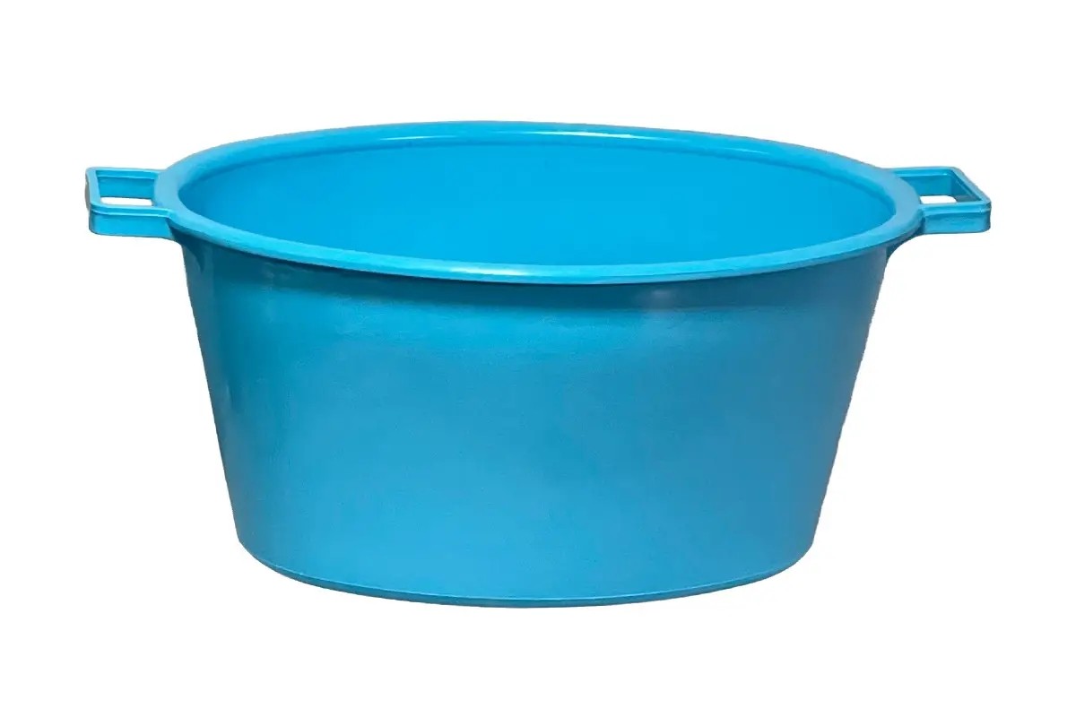 Plastic oval basin 30 l, (2nd grade), (blue)