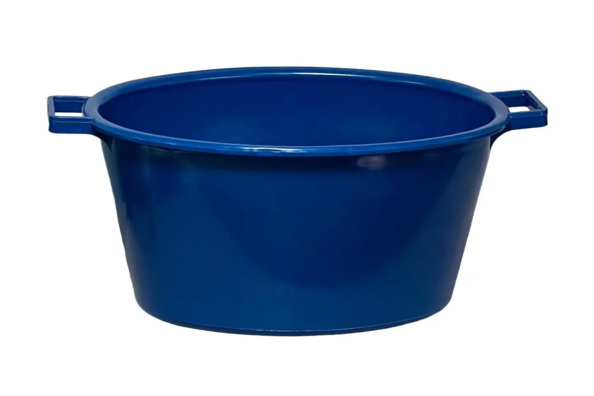 Plastic oval basin 30 l, (2nd grade), (blue)