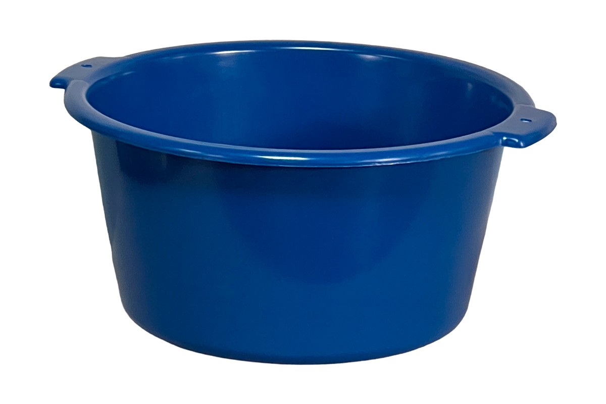Plastic basin 20l household (grade 2), (blue)